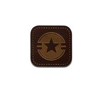 Cuero Estrella - Parches Termoadhesivos Bordados Aplique Para Ropa, Tamaño: 2,9 x 2,9 cm