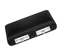 Cuero Estuche de Boquilla de Flauta y Acolchado, Negro Compacto | Forro de Franela Suave, Tapa Flexible Correa, para Ensayos, Viajes y Guardar Cabezas