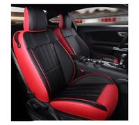 Cuero Funda Asiento Coche Fundas De Asiento Personalizadas Juego Completo Duradero Para Ford Para Mustang 2015 2016 2017 2018 2019 2020 2021 2022 Fundas Protección cojín(Black red2)