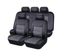 Cuero Funda Asiento Coche para Audi q7 q2 q2 Sport q8 rs3 8v rs4 b7 b8 rs4,Juegos de Funda de Asiento Universales Cómodo Impermeable Transpirable Interior Accesorios,C/Black Grey