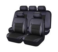 Cuero Funda Asiento Coche para Suzuki Cultus Swift Celerio Baleno Swift Sport Vitara Grand,Juegos de Funda de Asiento Universales Cómodo Impermeable Transpirable Interior Accesorios,A/Black