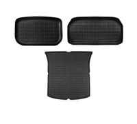 Cuero Funda Maletero Alfombrilla De Maletero Delantera Y Trasera TPE para Tesla Modelo Y 2024 Impermeable Resistente A Intemperie(Floor Mat)