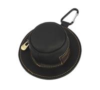 Cuero genuino de vaca Boy en forma de llavero con cremallera bolsillo pequeño tablero de monedas para hombres mujeres billetera portátil en miniatura color café llavero de cuero, Negro , talla única