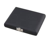 Cuero negro de la PU Oboe Reed caso de almacenamiento para 12 cañas de instrumentos de viento de madera piezas
