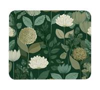 Cuero PU Alfombrilla de Ratón Flores Verdes de Sage Alfombrilla Gaming Gaming Mouse Pad 25x30cm para Jugadore,PC,Oficina