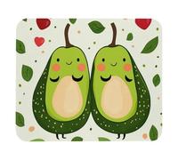 Cuero PU Alfombrilla de Ratón Linda Base de Goma Antideslizante para Parejas de Aguacate de Dibujos Animados Alfombrilla Gaming Gaming Mouse Pad 25x30cm para Ratón,Gamers,Juegos