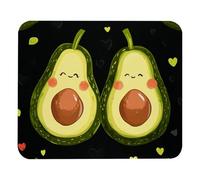Cuero PU Alfombrilla de Ratón Paño Lindo de Parejas de Aguacate de Dibujos Animados con Base gomeada Alfombrilla de ratón para Juegos Mousepad 25x30cm para Ratón,Jugadore,PC
