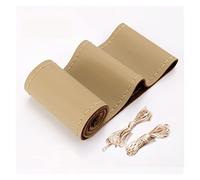 Cuero Suave Volante para Universal 40CM 42CM 45CM 47CM 50CM Cubierta Trenzada Volante Cuero Artificial Coche Camión Extra Grande Accesorios Interiores Automóvil Funda Cuero Volante(50CM Beige)