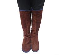 Cuero vacuno soldadura Spats, Cubiertas de botas resistentes al calor para soldadura eléctrica, 50cm protectores de zapatos a prueba de llama (marrón)