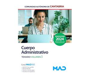 CUERPO ADMINISTRATIVO TEMARIO VOL 3 COM AUT CANTABRIA