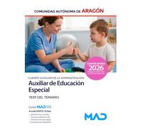 Cuerpo Auxiliar de la Administración de la Comunidad Autónoma de Aragón, Escala de Auxiliares Facultativos, Auxiliares de Educación Especial. Test del temario