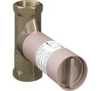 cuerpo base hansgrohe 52 l/min para válvula de cierre 120/120 husillo empotrado,