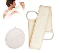 Cuerpo Cepillo, Cepillo de Largo Exfoliación, Esponja Exfoliante de Lufa, Aplicador Crema Espalda, Masajeador Piel sisal natural Exfoliación Cepillo de Masaje Corporal, Reducir la celulitis