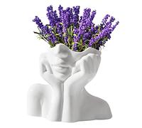 Cuerpo cerámica | Cabeza artística para Mujer con Cara Mujer | Maceta Cara Mujer, jarrones Estilo nórdico Minimalista Moderno para estantes Mesa para