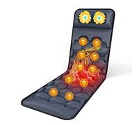 Cuerpo completo Multifuncional Shiatsu Vibración Calefacción eléctrica Masaje Colchoneta Masajeador de cuello trasero Masaje Cojín-Smoke gray