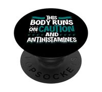 Cuerpo con precaución - Poder antihistamínico PopSockets PopGrip Adhesivo