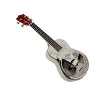 Cuerpo Cromado De Latón Diapasón De Nogal Macizo Instrumento Musical Ukelele De Concierto De 24 Pulgadas Ukelele Starter Kit