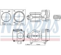 Cuerpo de aceleración NISSENS 955096 para OE 4410221 - 91159951 - 93160202