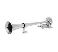 Cuerpo de Aire de Aire, 135dB de Cuerno de Trompeta Eléctrica Fuerte, 1 Tubo para Bote de Automóvil, Enchapado de Aleación de Zinc con 450 Mm de 12V/24V