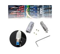 Cuerpo de aluminio de carcasa macho tipo B USB B para fabricar y restaurar cables de datos de impresora Paso de 6 mm