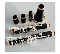 Cuerpo De Baquelita Estándar Tono Bb 17 Teclas Clarinete Plateado Instrumento De Viento De Madera Con Estuche