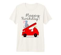 Cuerpo de Bomberos Ratón Feliz Cumpleaños Camiseta Premium