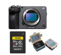 Cuerpo de cámara Sony FX3A • Batería Kingma 2000 mAh (Sony NP-FZ100) • Sony 80 GB Tough CFexpress Tipo A 800 MB/s nuevo