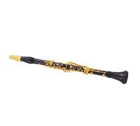 Cuerpo de ébano negro en tono Bb 17 teclas de níquel de cobre chapado en oro, instrumento de clarinete duradero y elegante