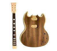 cuerpo de guitarra 1 Juego Para Pastillas De Doble Bobina SG 2, Cuerpo Y Cuello De Guitarra Eléctrica De Caoba Sin Terminar DIY