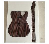 cuerpo de guitarra 1 Set Terminado Zebra Wood Guitar Cuello De Guitarra Y Cuerpo De Guitarra Eléctrica. DIY Guitarra