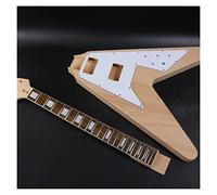 cuerpo de guitarra 1set Guitar Kit 22 Guitarra Cuello Guitarra Cuerpo Caoba Palisandro Volando V DIY Guitarra