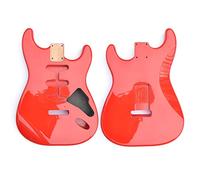 cuerpo de guitarra Cuerpo De Guitarra Terminó Carmesí De Madera Nitro Aliso De Madera SSS 2 Niño De La Pieza Para S T Reemplazo De Guitarra DIY Guitarra