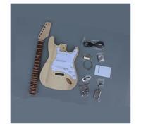 Cuerpo de guitarra de bricolaje 1 Juego De Kit De Guitarra Cuerpo De Guitarra Mástil De Arce 21 Trastes Diapasón De Palisandro De 25,5 Pulgadas Madera De Tilo Con Herrajes Para Guitarra
