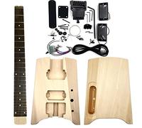 cuerpo de guitarra Inconcluso Bricolaje Kit De Guitarra Eléctrica Body Wood 2 Pastillas De Doble Bobina DIY Guitarra