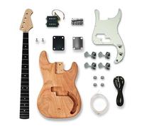 cuerpo de guitarra Kit De Bajo Eléctrico, Cuello De Guitarra, Cuerpo De Guitarra, 21 Trastes, Mástil De Arce Sin Terminar, Cuerpo De Madera De Okoume, Todas Las Piezas De Bajo