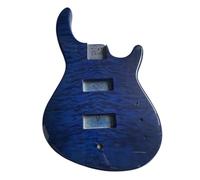 Cuerpo De Guitarra Sin Terminar Bajo Eléctrico De 4 Cuerdas Cuerpo De Madera Maciza De Tilo Chapa De Arce Waterwave Pieza De Bricolaje Color Azul