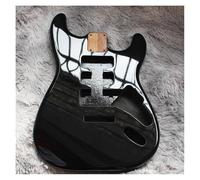 Cuerpo de guitarra sin terminar Cuerpo De Guitarra Eléctrica De Dos Puntas De Color Negro Para Ranura Para Pastillas ST North American Alder HHH Y SSS(HHH)