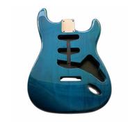 Cuerpo de guitarra sin terminar DIY Aliso Doble Empalme Accesorios Para El Cuerpo De La Guitarra Individual Semiacabado DIY Transparente Azul Brillante
