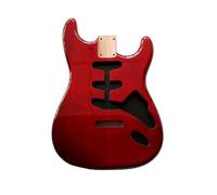 Cuerpo de guitarra sin terminar DIY Hechizo Doble De Aliso Para Accesorios Para El Cuerpo De Guitarra Eléctrica ST, Producto Semiacabado SSS, Cuerpo DIY De Aliso, Transparente, Rojo Brillante