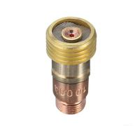 Cuerpo de mandril de latón para conector de lente de gas rechoncho con malla diseñada para piezas de soldadura de antorcha Tig WP 17/18/26 (17CB20G 3,2 mm)