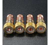 Cuerpo de mandril de repuesto en latón para conector de lente de gas rechoncho, cuenta con diseño de malla para soldadura Tig (17CB20G 2.4 mm)