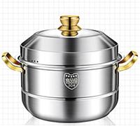 Cuerpo de olla fundición a presión integrada acero compuesto 5 capas inoxidable 304 grado alimenticio(40cm)