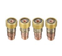 Cuerpo de pinza de latón para conector de lente rechoncho con malla compatible con antorcha de soldadura TIG WP-17 WP-18 WP-26, tamaños de apertura opcionales .0 mm, .6 mm, 2.4 mm, 3.2 mm, (17CB20G