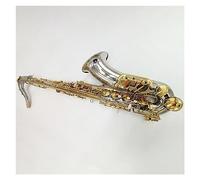 Cuerpo De Plata Teclas Doradas Saxofón Tenor Profesional B Instrumento De Saxofón Tenor Con Patrón Tallado A Mano Plano Saxofón para estudiantes