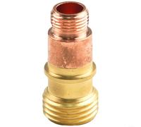 Cuerpo de portabrocas de latón resistente diseñado para conexión de lente de gas gruesa e integración de malla para soldadura Tig (17CB20G 1.6 mm)