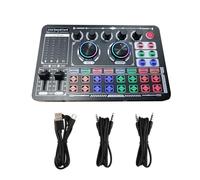 Cuerpo de tarjeta de sonido en vivo F999 de 5 V 1 A con efectos de sonido ricos, reducción de ruido, mezclador de audio portátil para podcast de transmisión en vivo