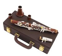 Cuerpo De Tubo De Palisandro Eb Tone 18 Teclas Clarinete Plateado Con Estuche Y Accesorios Clarinet para Principiantes