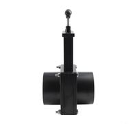 Cuerpo de válvula de residuos RV con mango, válvula de compuerta de alcantarillado de 50 mm/75 mm para cámpers, remolques, autocaravanas, plástico ABS resistente, accesorio de tanque de agua negro (75