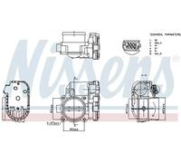 Cuerpo del acelerador eléctrico 955007 NISSENS para PEUGEOT FORD CITROËN