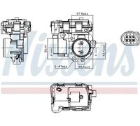 Cuerpo del acelerador eléctrico 955082 NISSENS para VW AUDI SEAT SKODA